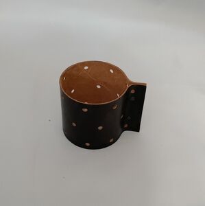 NWOT Handcrafted Leather candle holder.